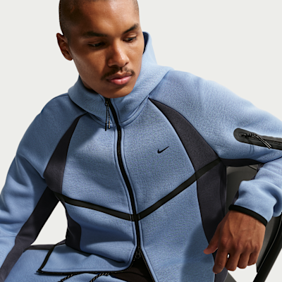 Nike Tech Men's Colour-Block Full-Zip Fleece Windrunner Jacket